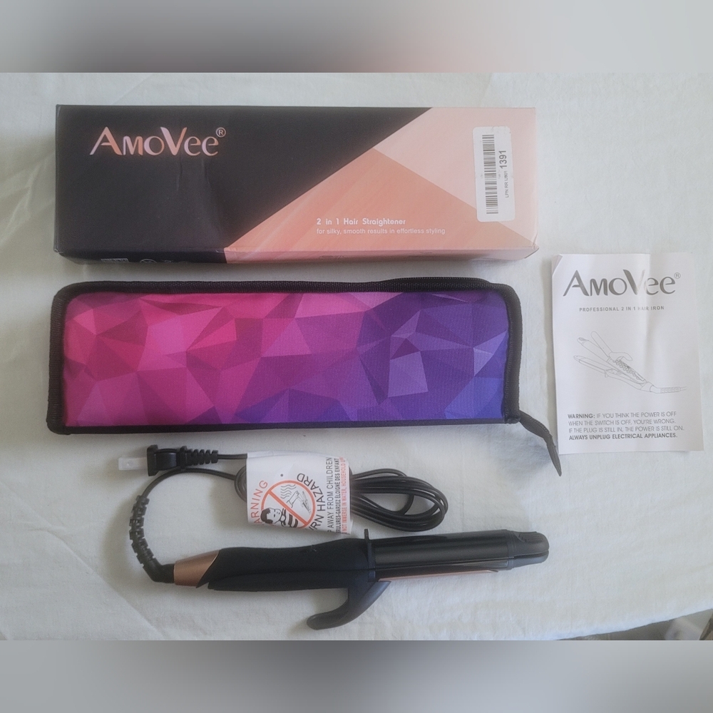 2 in 1 hair curler straightener